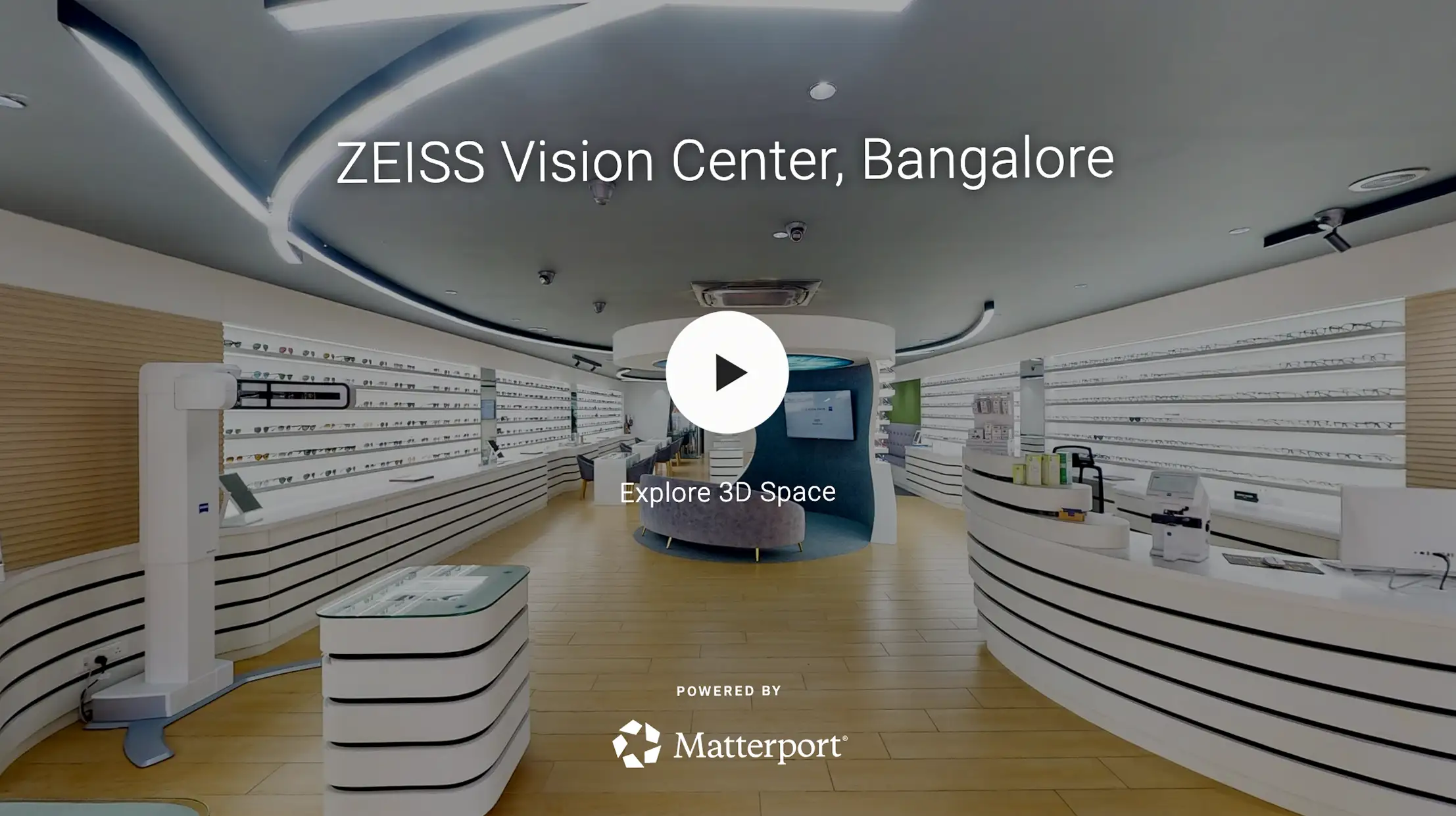 Interior view of ZEISS Vision Center in Indiranagar, Bangalore.